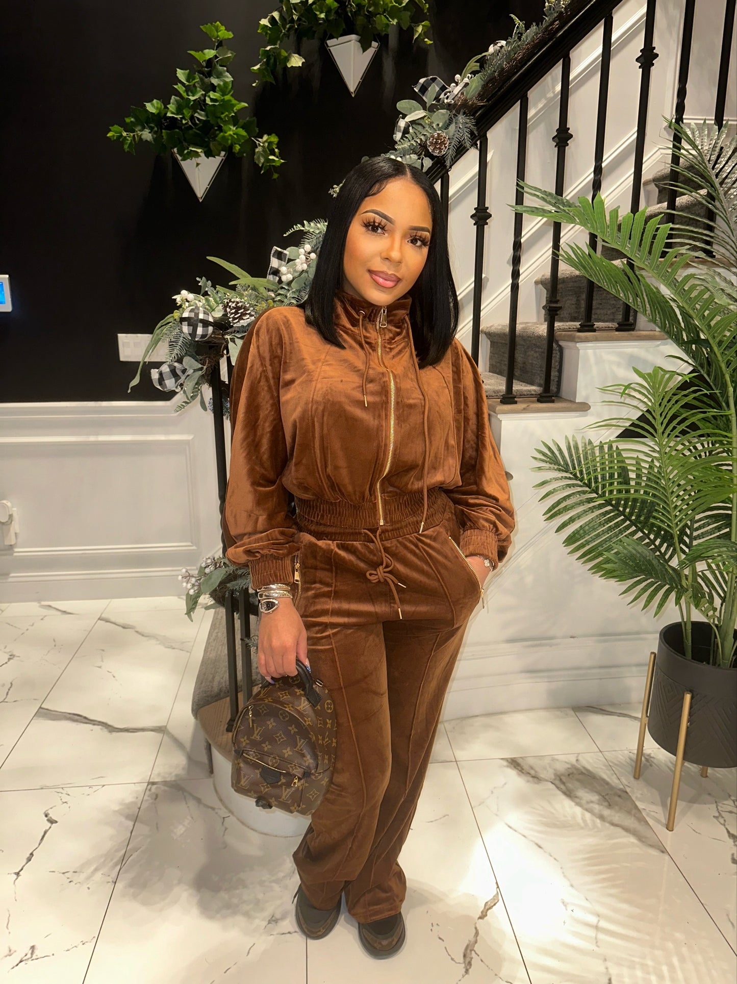 Brown “Brooklyn” sweatsuit