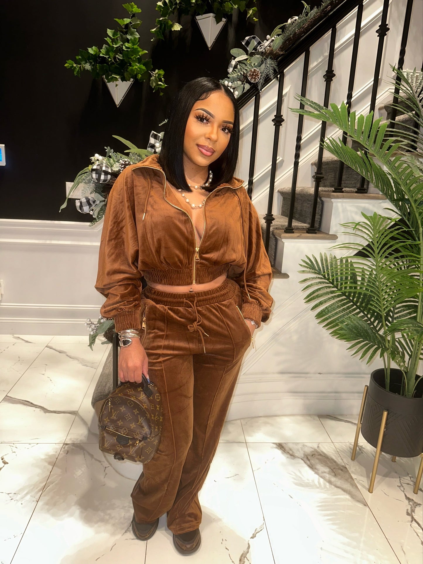 Brown “Brooklyn” sweatsuit