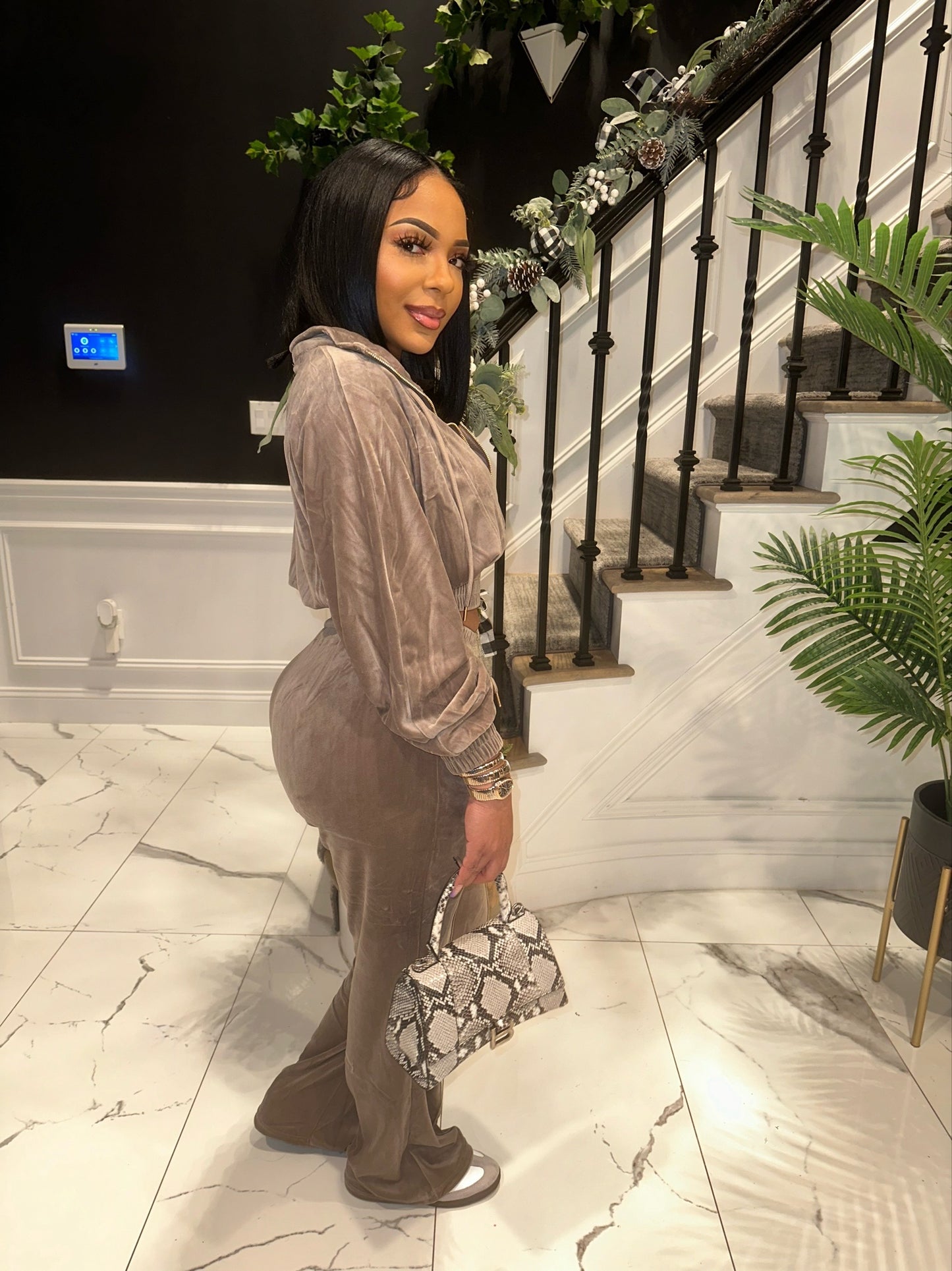Taupe “Brooklyn” sweatsuit