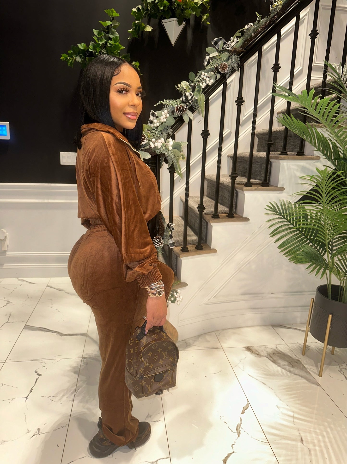 Brown “Brooklyn” sweatsuit